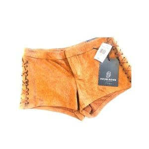 Suede festival shorts